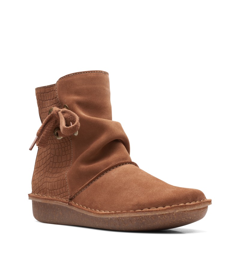 Clarks - Funny Oak Dark Tan Suede